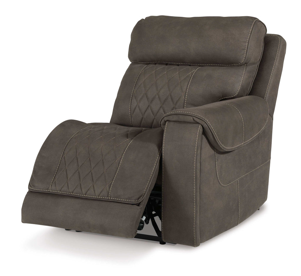 Hoopster Gunmetal 6pc Power Reclining Sectional w/ Touchscreen Console
