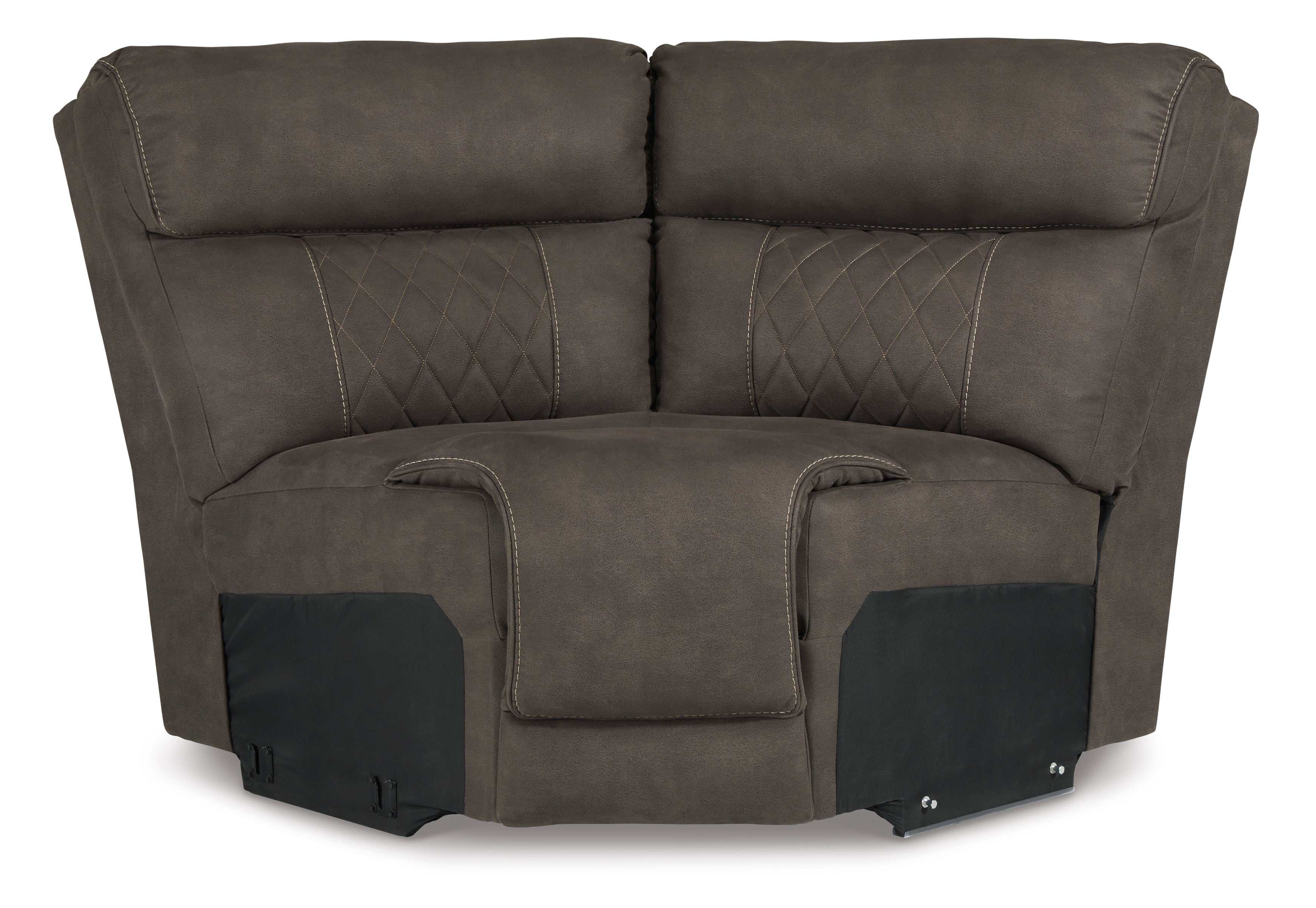 Hoopster Gunmetal 6pc Power Reclining Sectional w/ Touchscreen Console