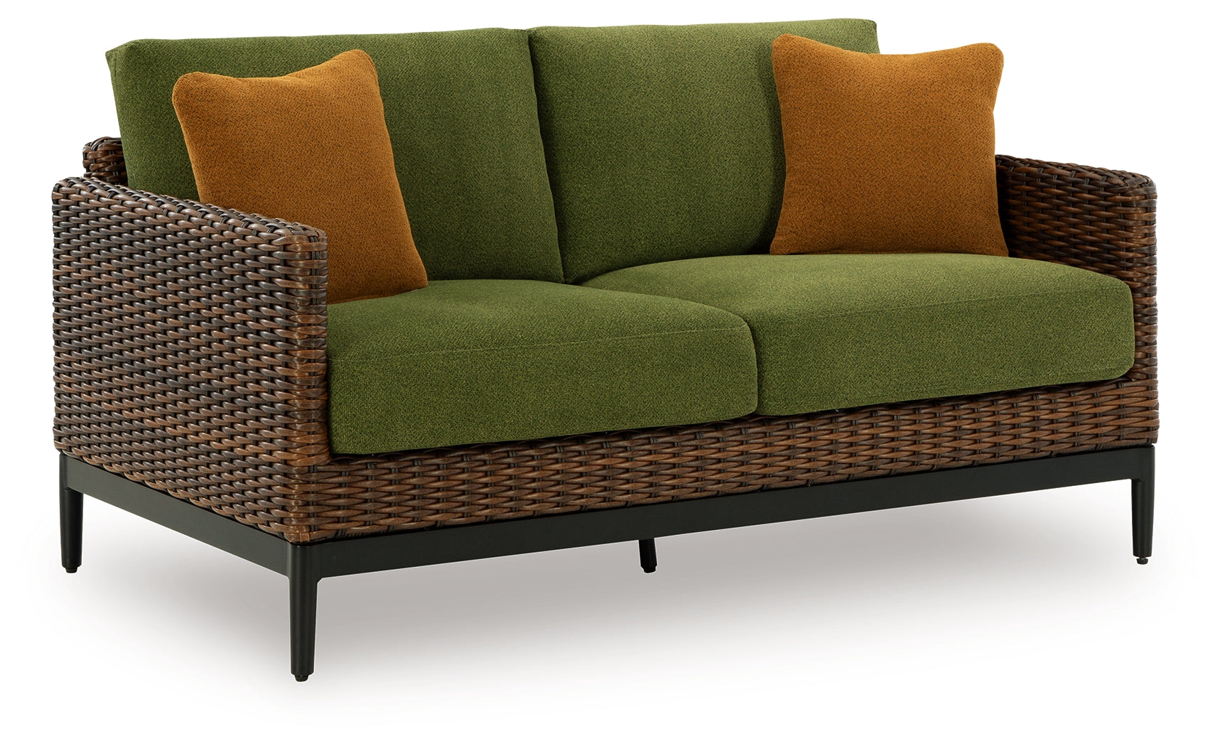 Horizon Hall Brown/Green Loveseat w/Cushion