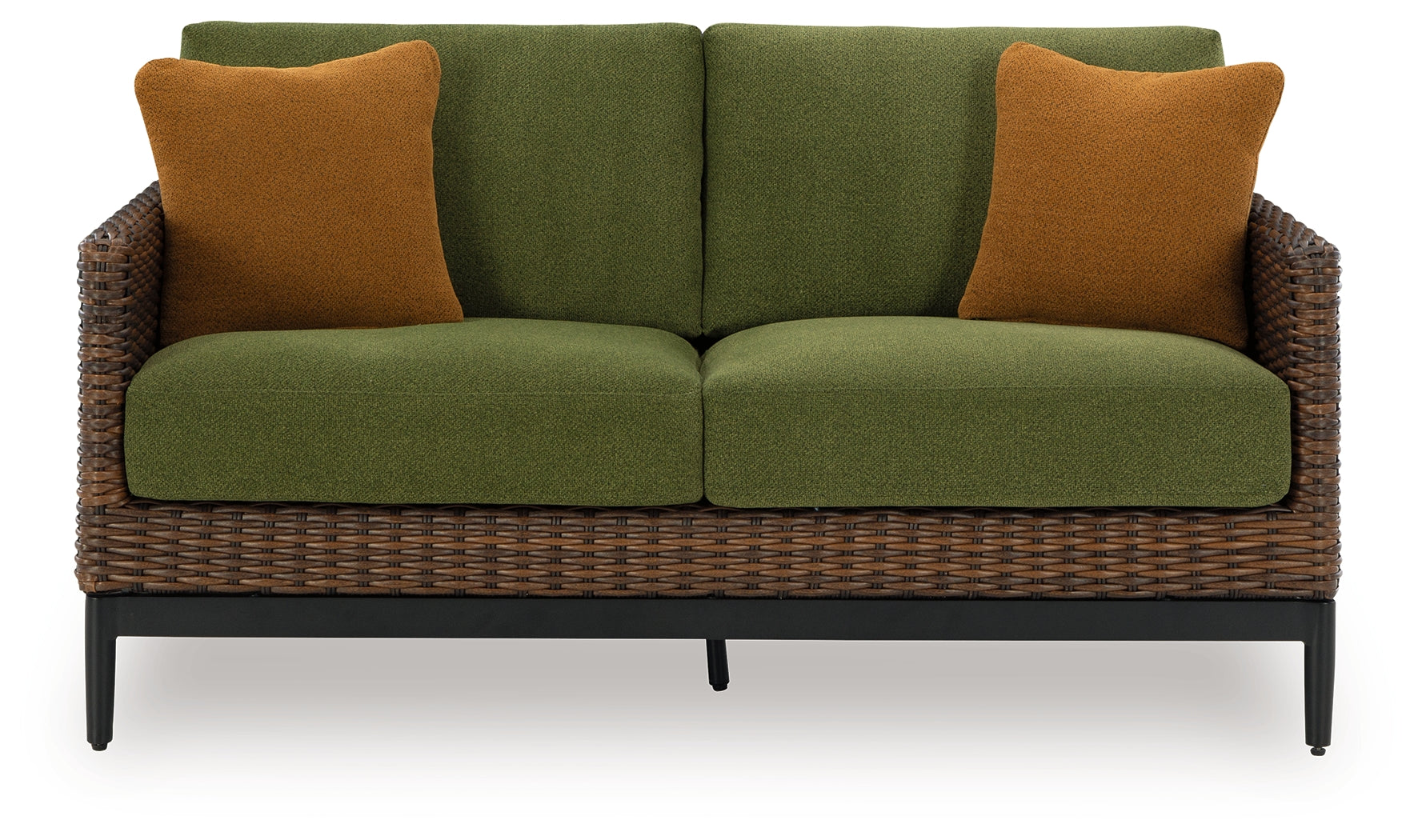 Horizon Hall Brown/Green Loveseat w/Cushion