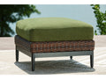 Horizon Hall Brown/Green Ottoman with Cushion