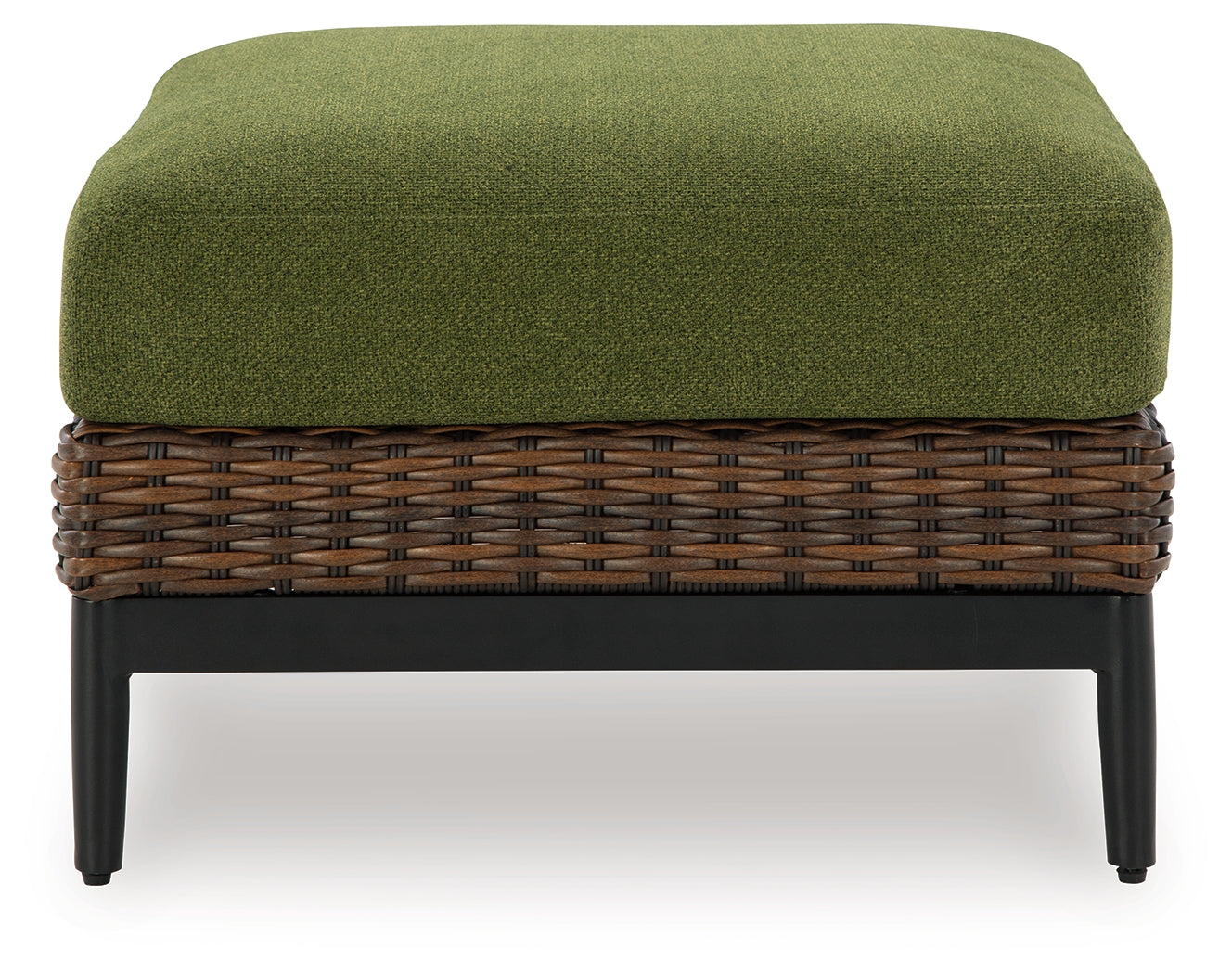 Horizon Hall Brown/Green Ottoman with Cushion