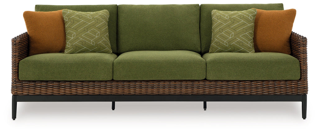 Horizon Hall Brown/Green Sofa with Cushion