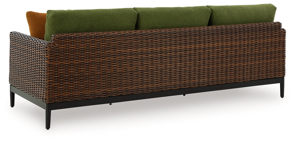 Horizon Hall Brown/Green Sofa with Cushion