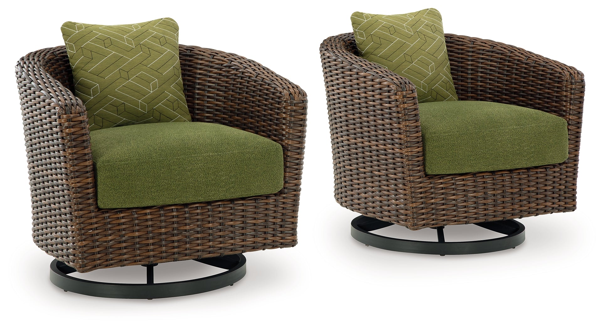 Horizon Hall Brown/Green Swivel Lounge w/ Cushion