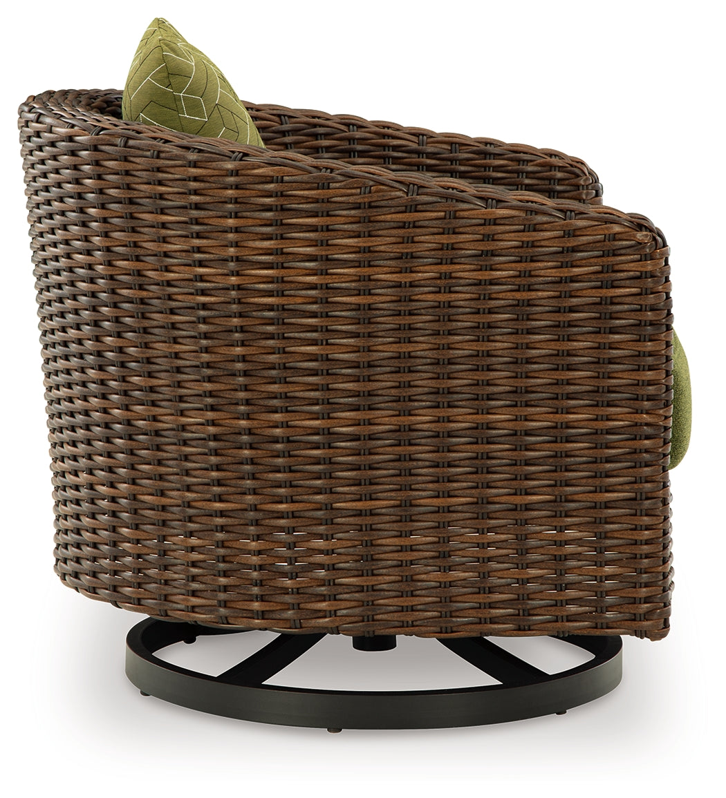 Horizon Hall Brown/Green Swivel Lounge w/ Cushion