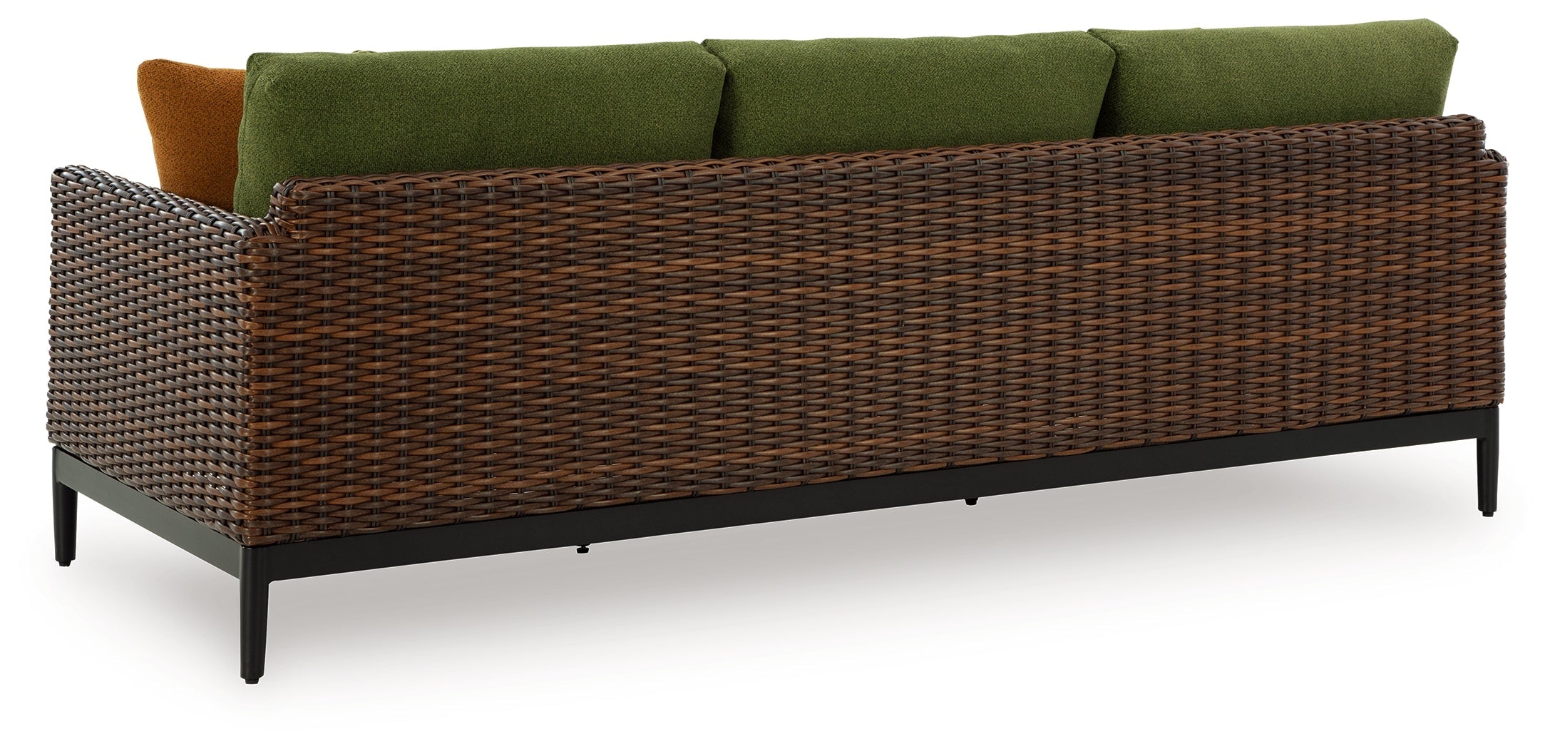 Horizon Hall Outdoor Sofa, 2 Lounge Chairs, Ottoman and Coffee Table, Brown