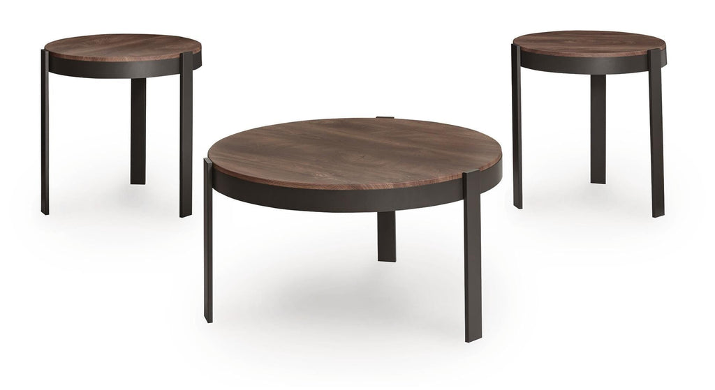 Horizon Hills Brown/Black Table (Set of 3)