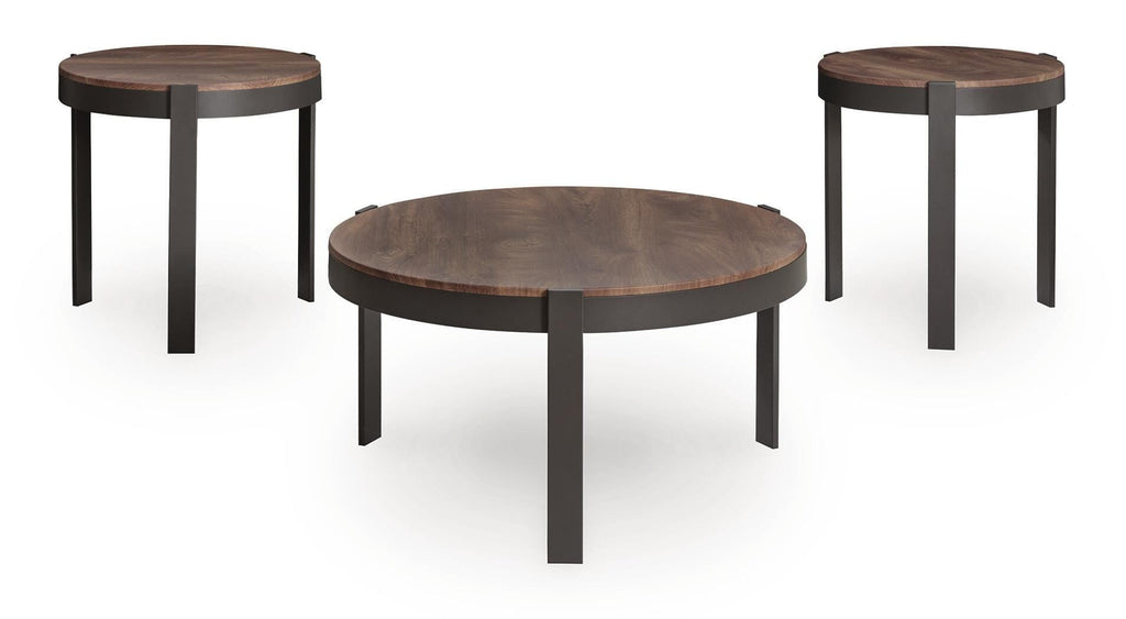 Horizon Hills Brown/Black Table (Set of 3)