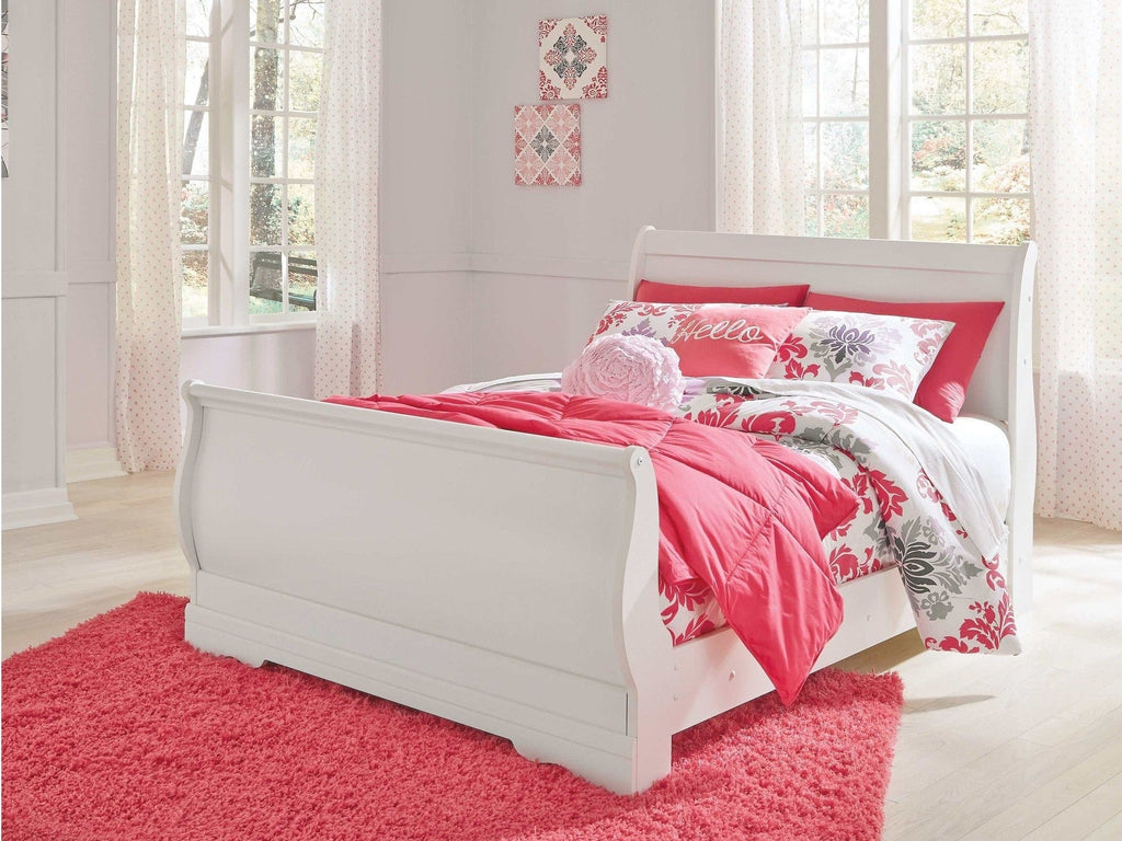 Anarasia White Full Sleigh Youth Bed