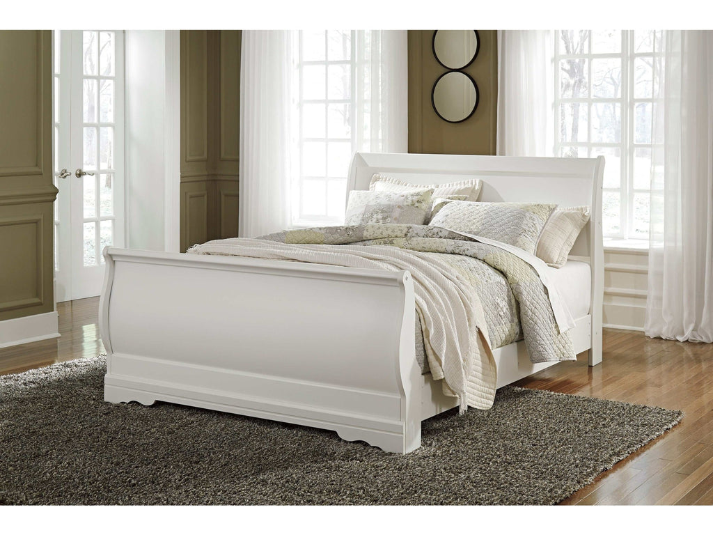 Anarasia White Queen Sleigh Bed