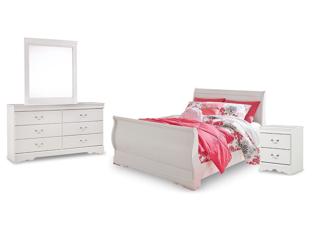 Anarasia Full Sleigh Youth Bedroom Set, White