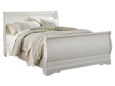Anarasia White Queen Sleigh Bedroom Set with Nightstand