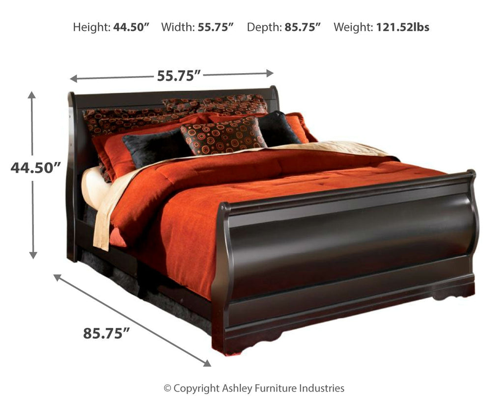 Huey Vineyard Full Sleigh Bedroom Set, Black