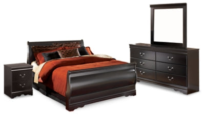 Huey Vineyard Full Sleigh Bedroom Set, Black