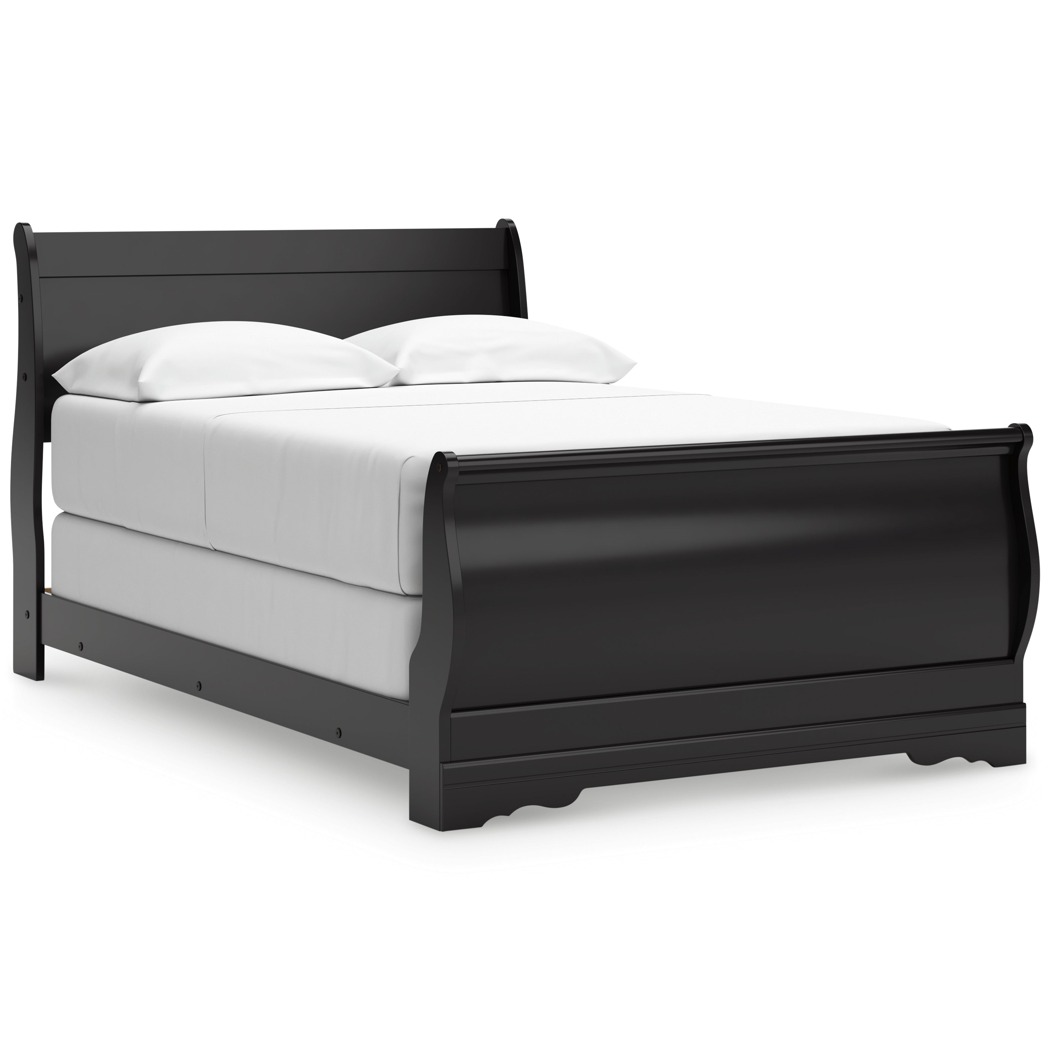 Huey Vineyard Black Full Sleigh Bedroom Set with Dresser
