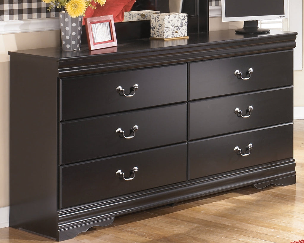 Huey Vineyard Black Full Sleigh Bedroom Set with Dresser