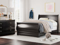 Huey Vineyard Black Full Sleigh Bedroom Set with Dresser