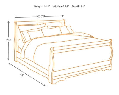 Huey Vineyard Queen Sleigh Bedroom Set, Black