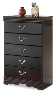 Huey Vineyard Queen Sleigh Bedroom Set, Black
