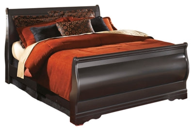 Huey Vineyard Queen Sleigh Bedroom Set, Black