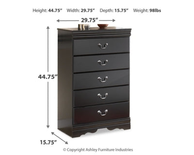 Huey Vineyard Queen Sleigh Bedroom Set, Black