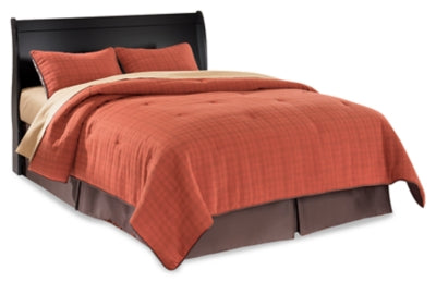 Huey Vineyard Queen Sleigh Headboard, Black