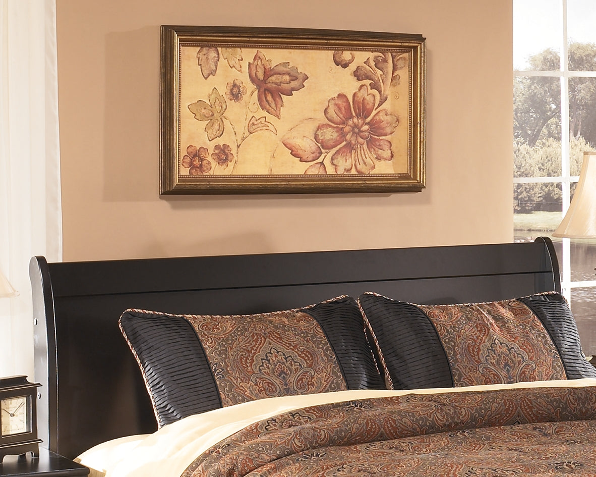 Huey Vineyard Black Queen Sleight Bed & Chest