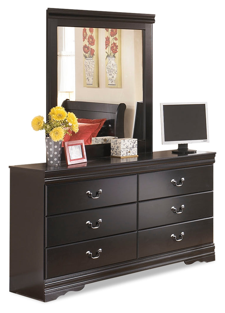 Huey Vineyard Twin Sleigh Bedroom Set, Black