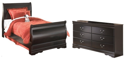 Huey Vineyard Twin Sleight Bedroom Set with Dresser