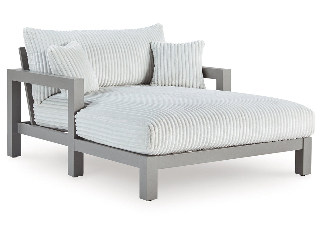Hurley Park Gray Outdoor Chaise Lounge with Cushion