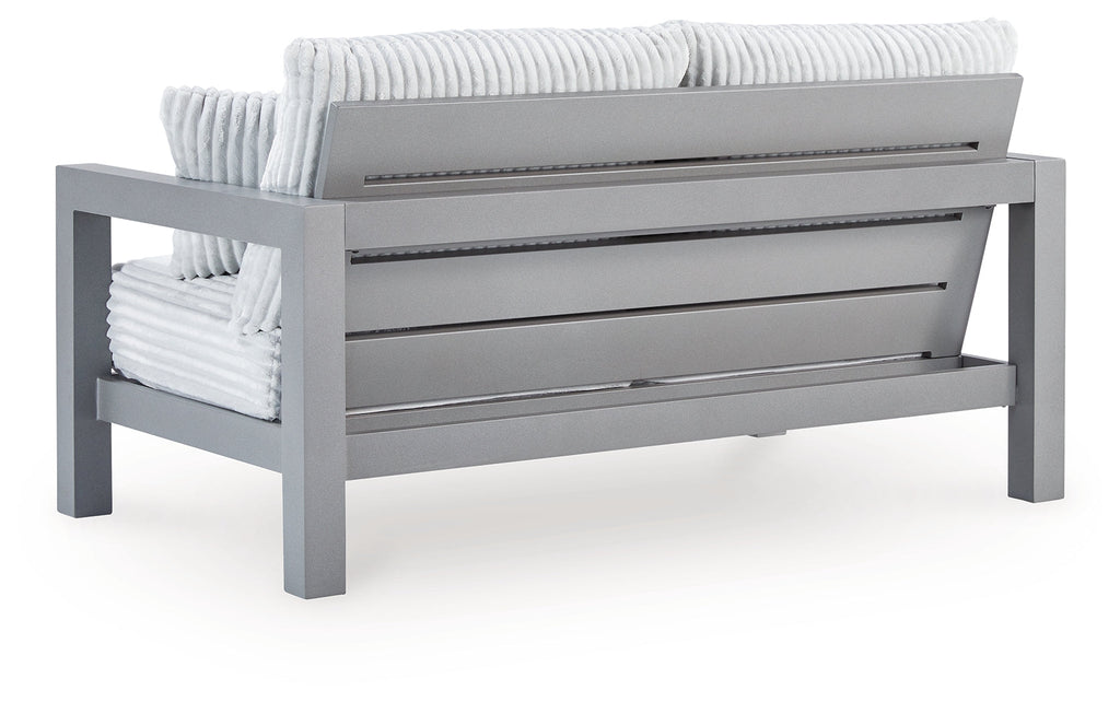 Hurley Park Gray Outdoor Loveseat with Cushion
