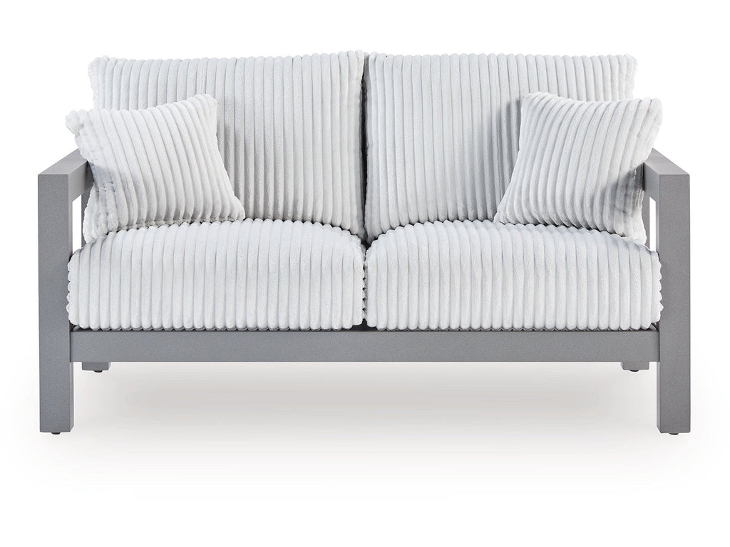 Hurley Park Gray Outdoor Loveseat with Cushion