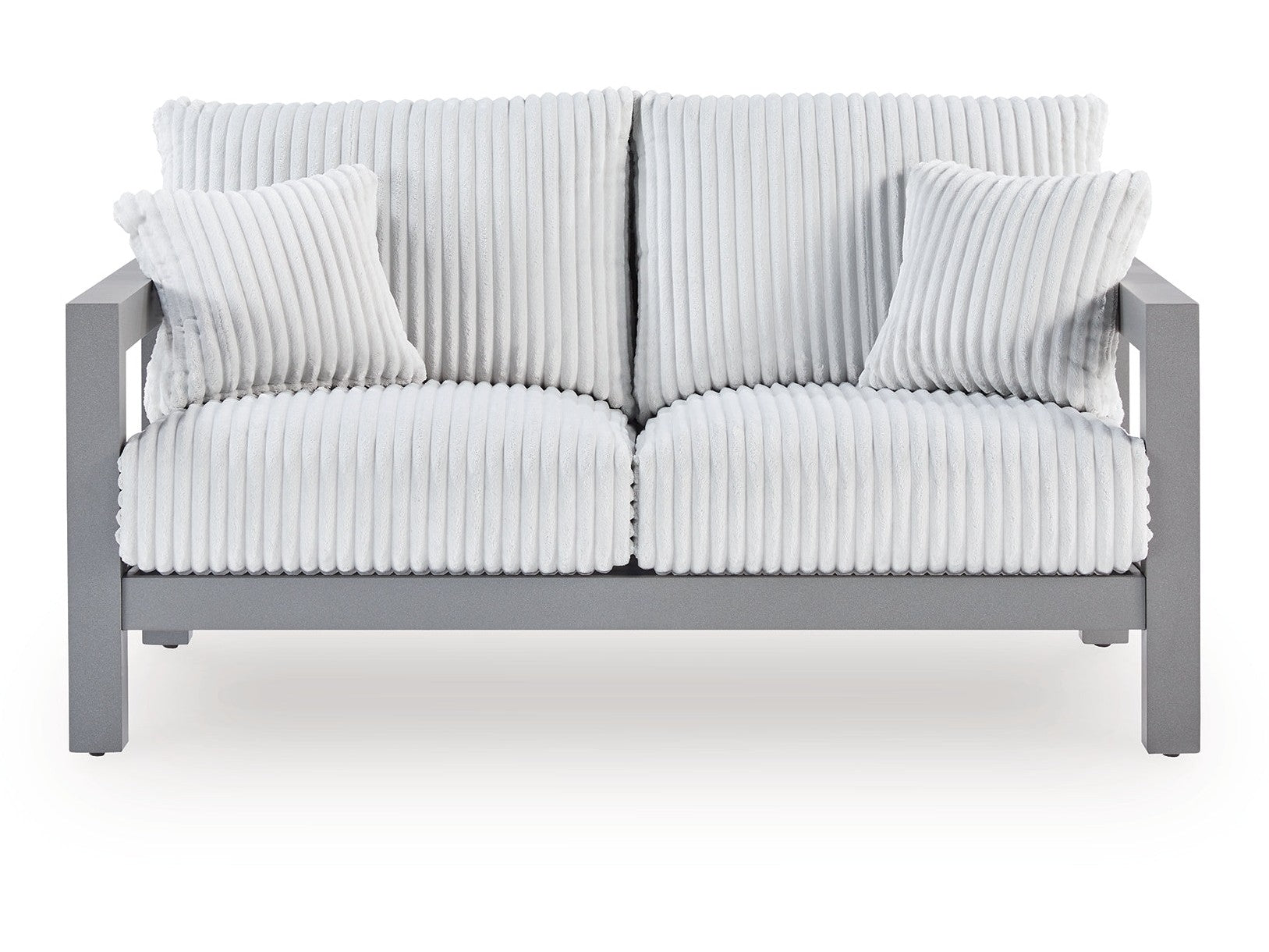 Hurley Park Gray Outdoor Loveseat with Cushion