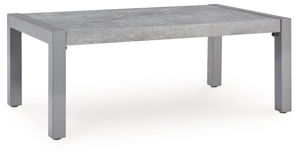 Hurley Park Gray Outdoor Sofa, 2 Lounge Chairs and Coffee Table