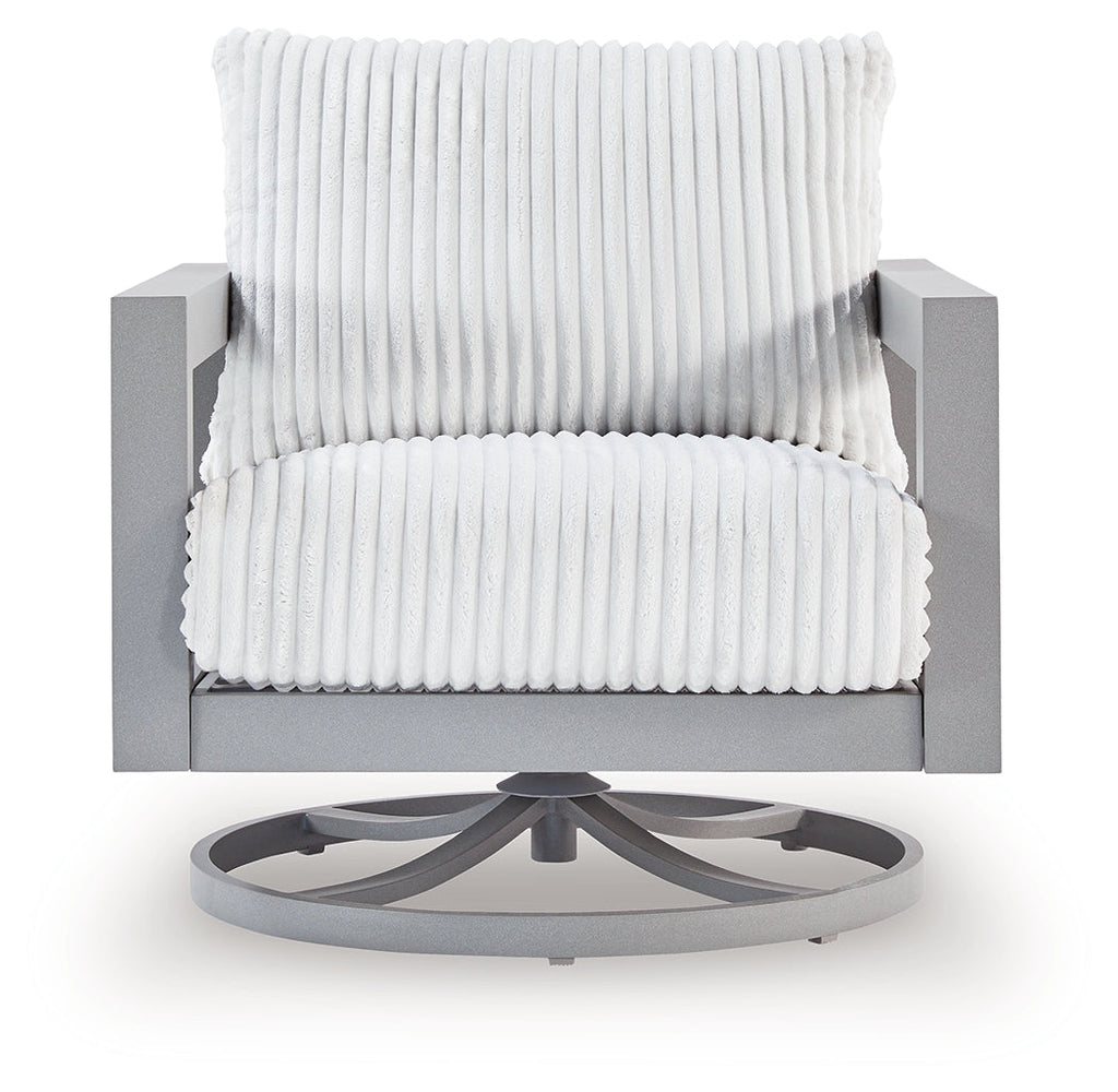 Hurley Park Gray Outdoor Sofa, 2 Lounge Chairs and Coffee Table