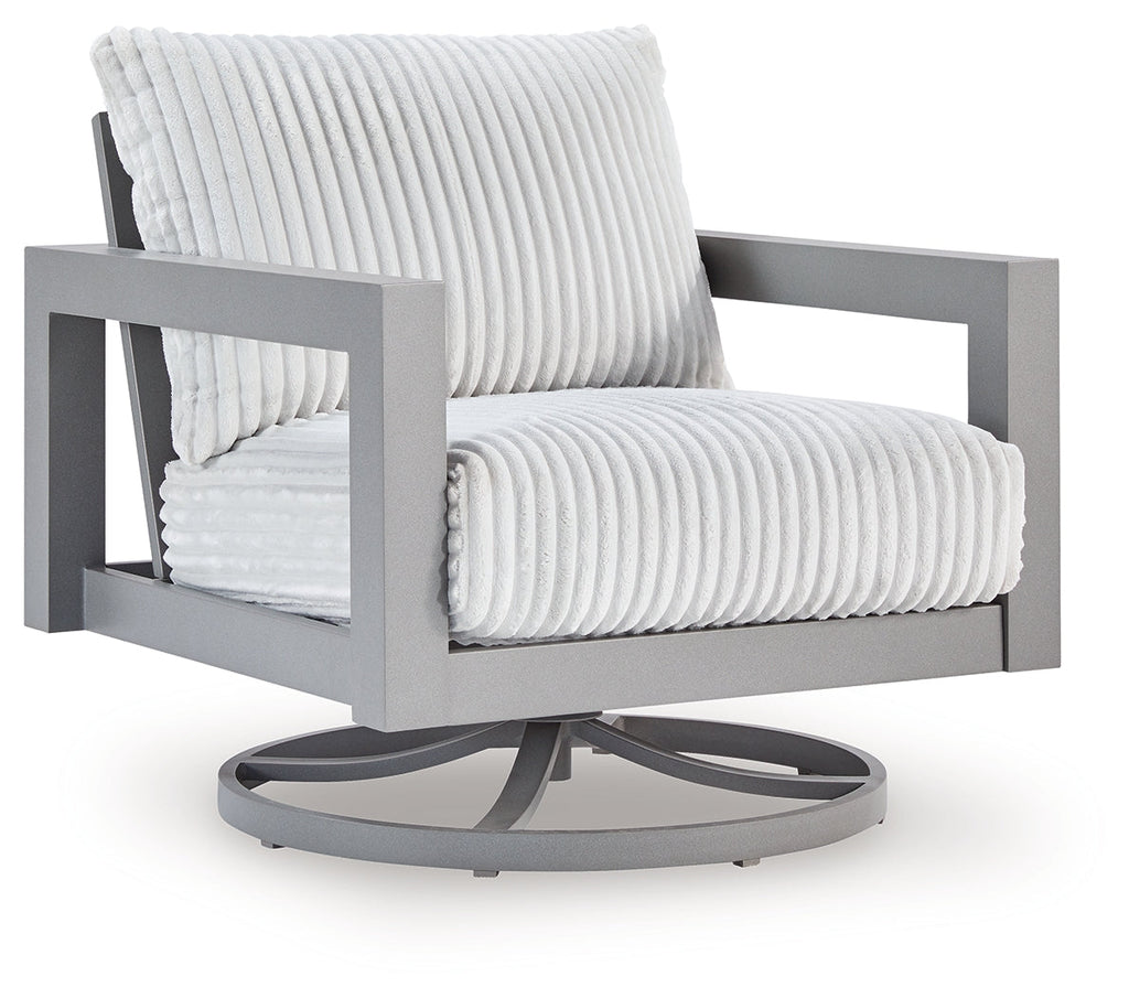 Hurley Park Gray Outdoor Sofa, 2 Lounge Chairs and Coffee Table