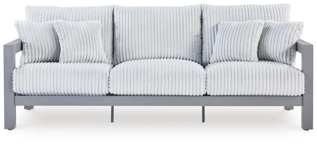 Hurley Park Gray Outdoor Sofa, 2 Lounge Chairs and Coffee Table