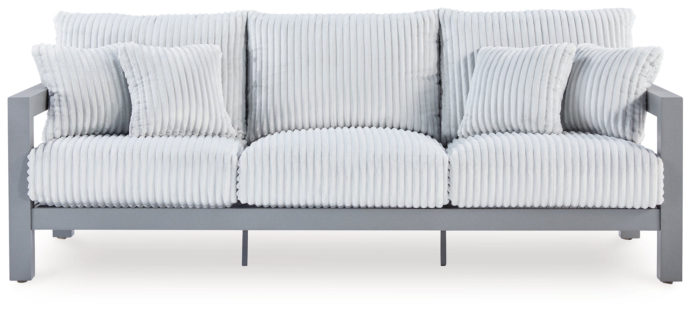 Hurley Park Gray Outdoor Sofa, 2 Lounge Chairs and Coffee Table
