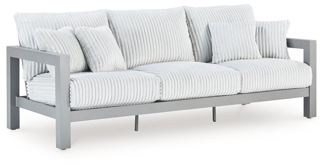 Hurley Park Gray Outdoor Sofa, 2 Lounge Chairs and Coffee Table