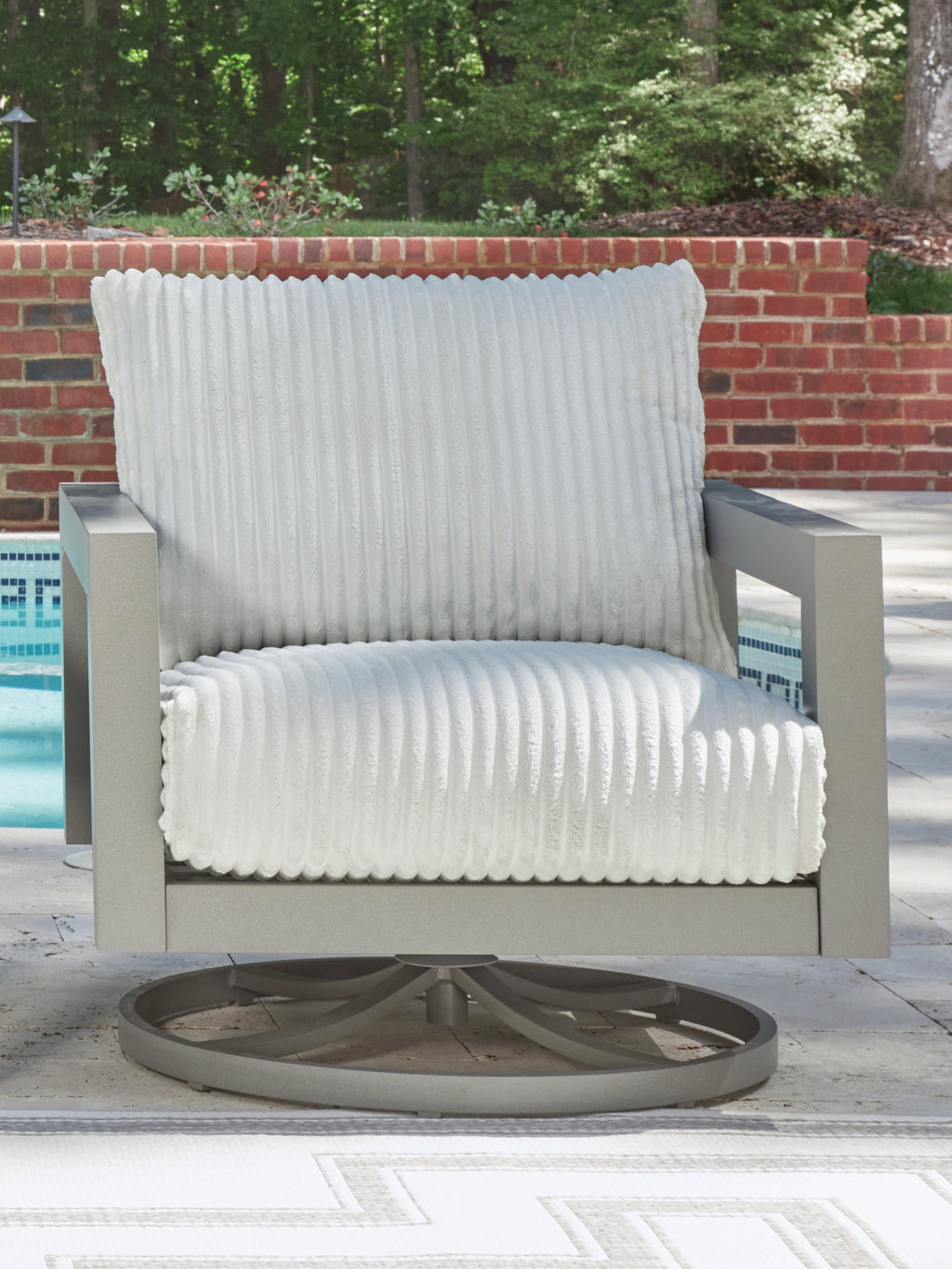 Hurley Park Gray Outdoor Sofa, 2 Lounge Chairs and Coffee Table