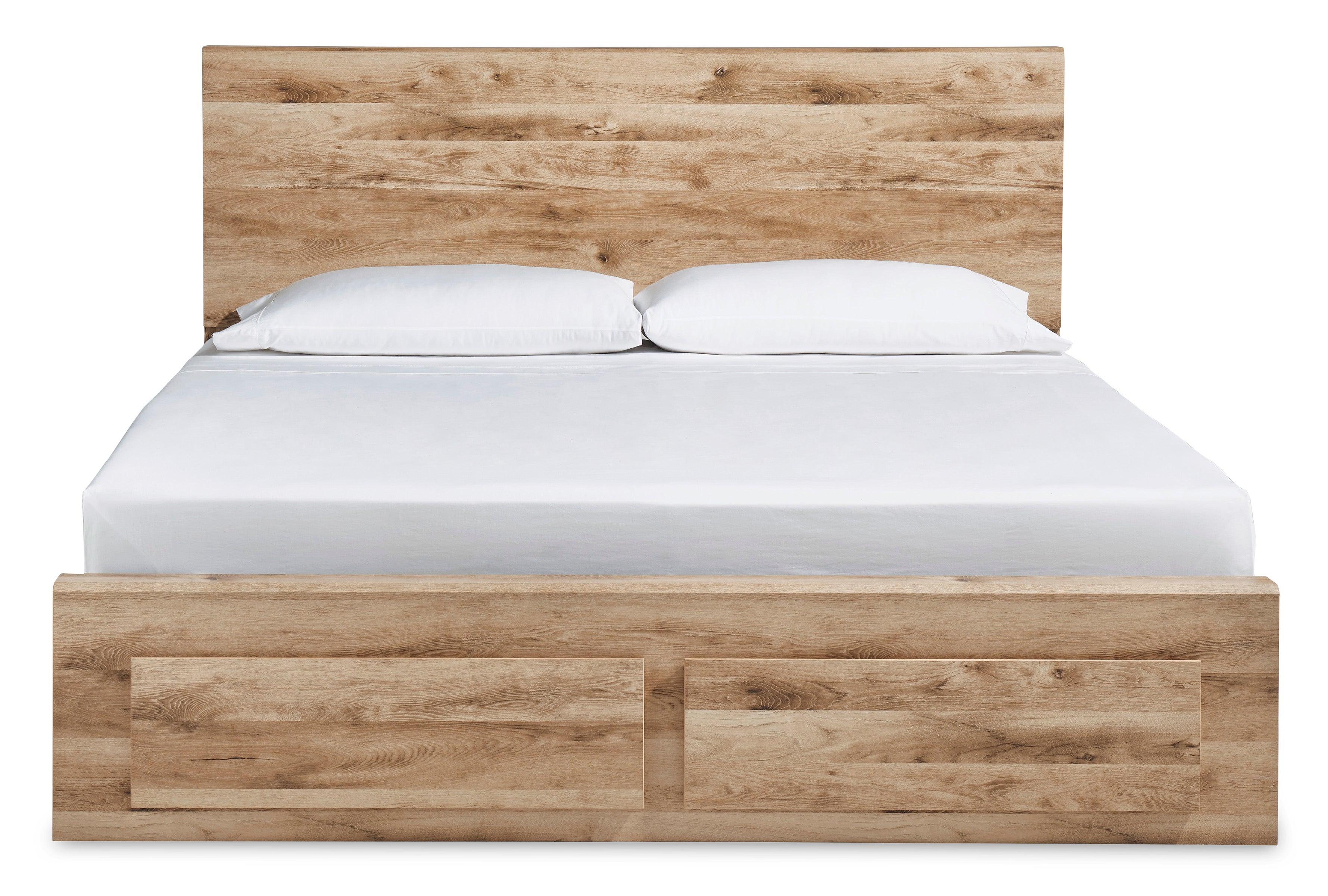 Hyanna Tan Brown Bed w/ FB Storage