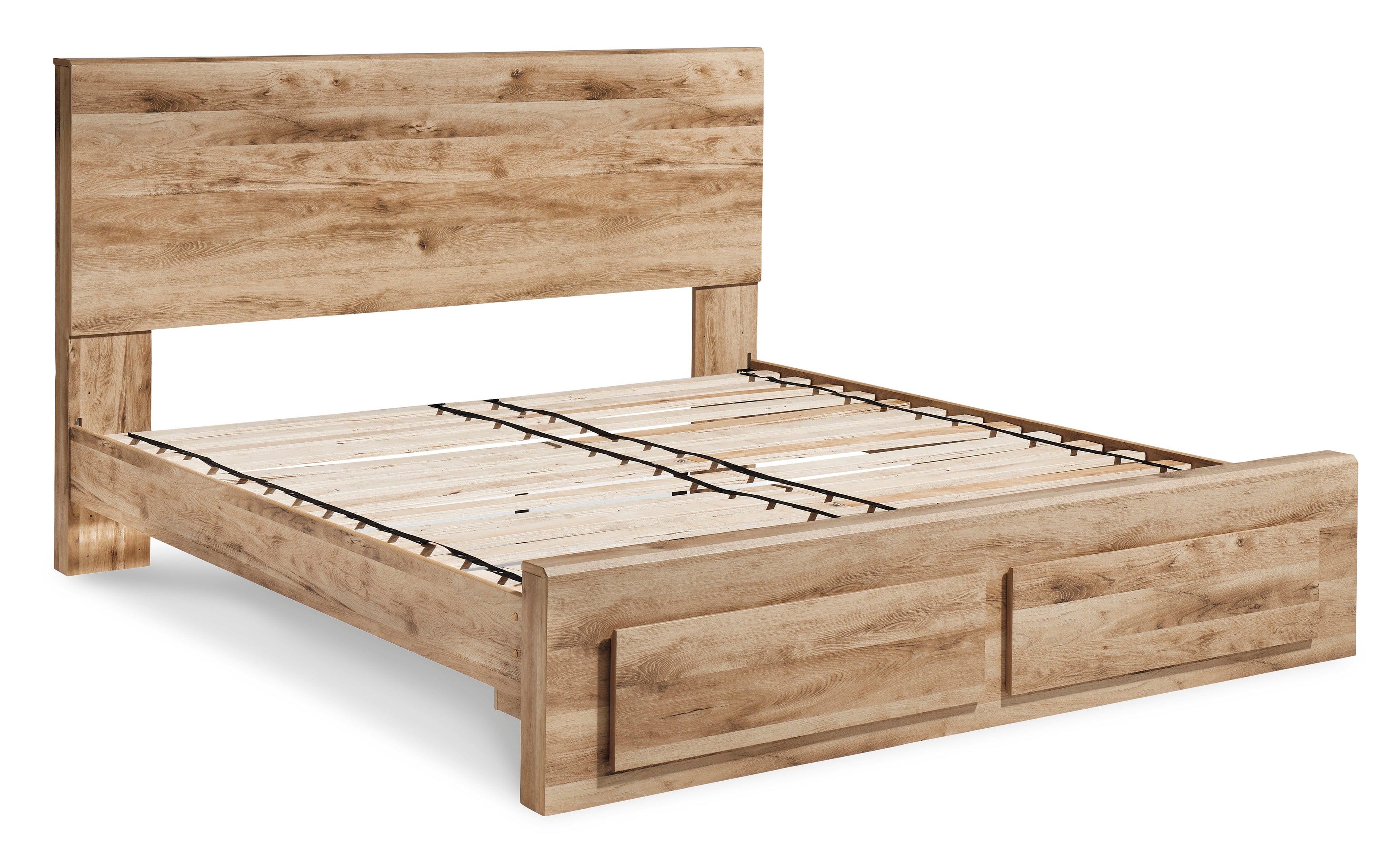 Hyanna Tan Brown Bed w/ FB Storage