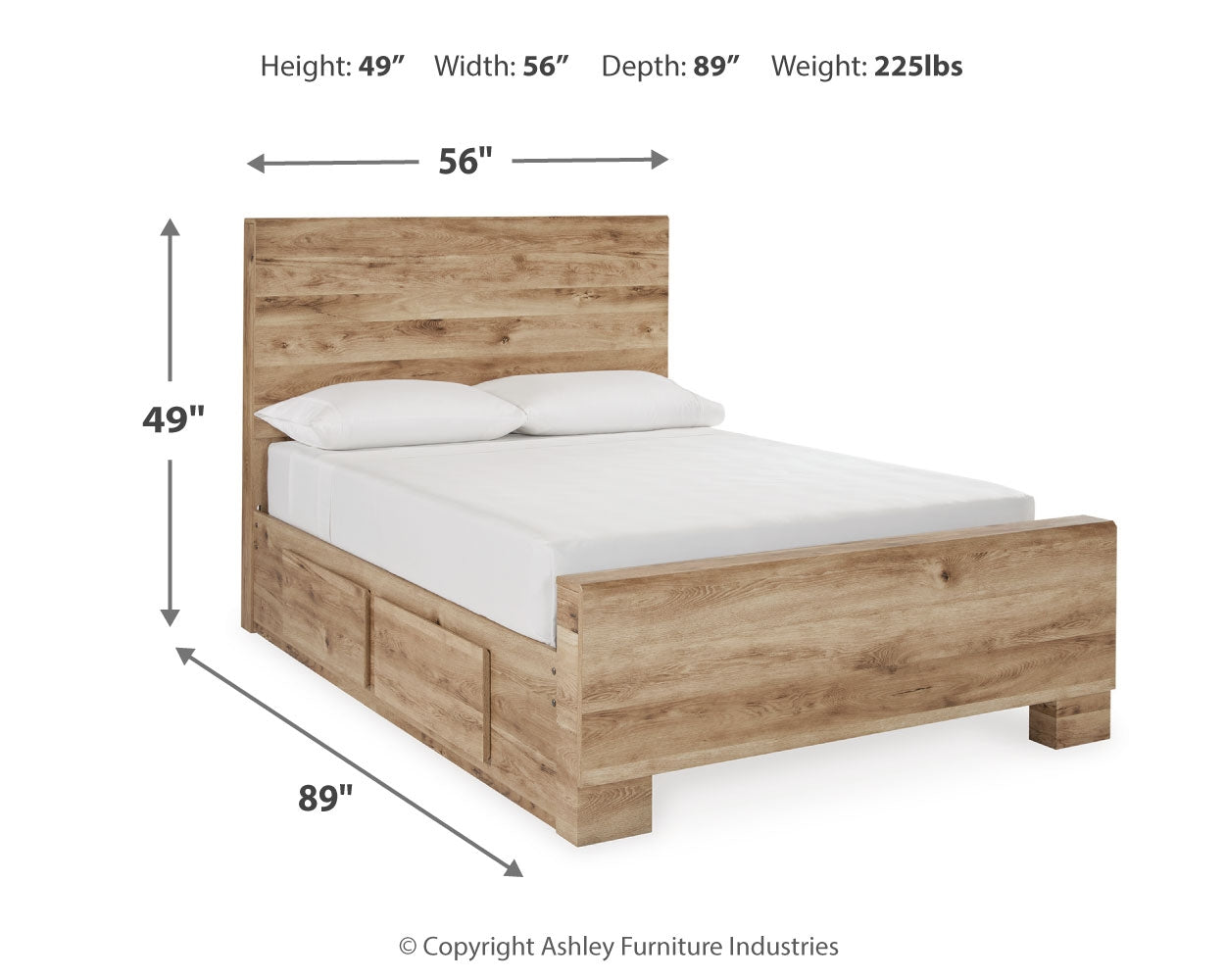 Hyanna Brown Full Panel Bedroom Set, Tan