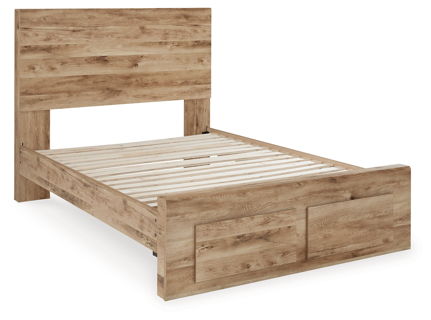 Hyanna Brown Full Panel Storage Bedroom Set, Tan
