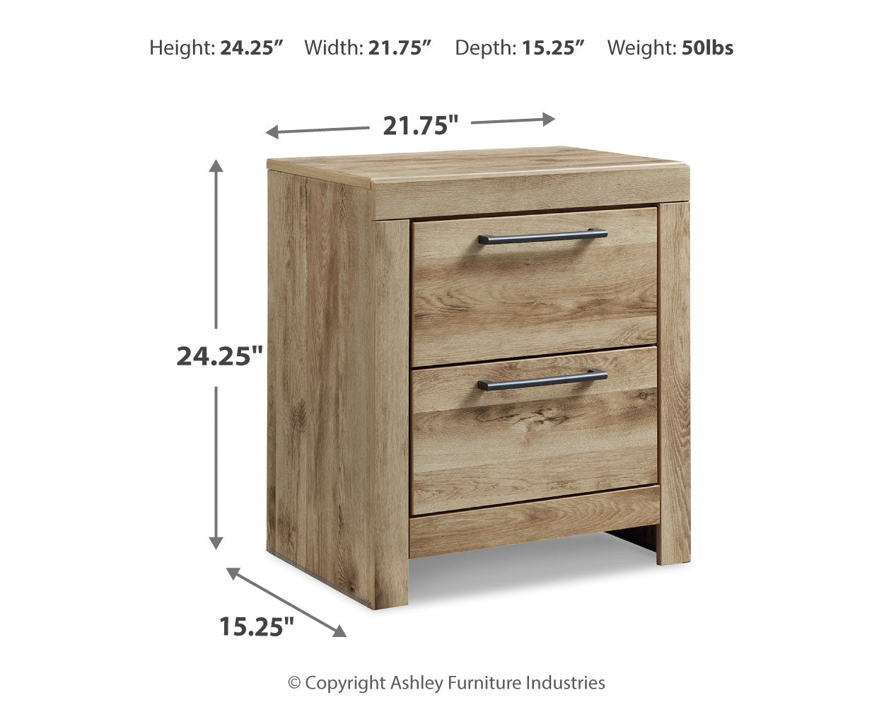 Hyanna Brown Full Storage Panel Bed, Dresser, Mirror and Nightstand, Tan