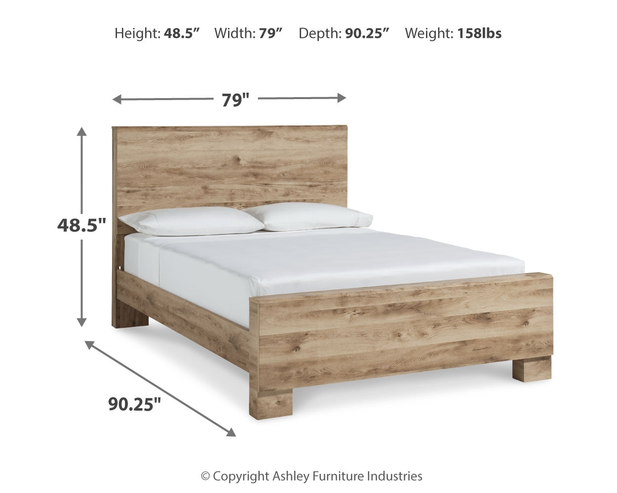 Hyanna Brown King Panel Bedroom Set, Tan