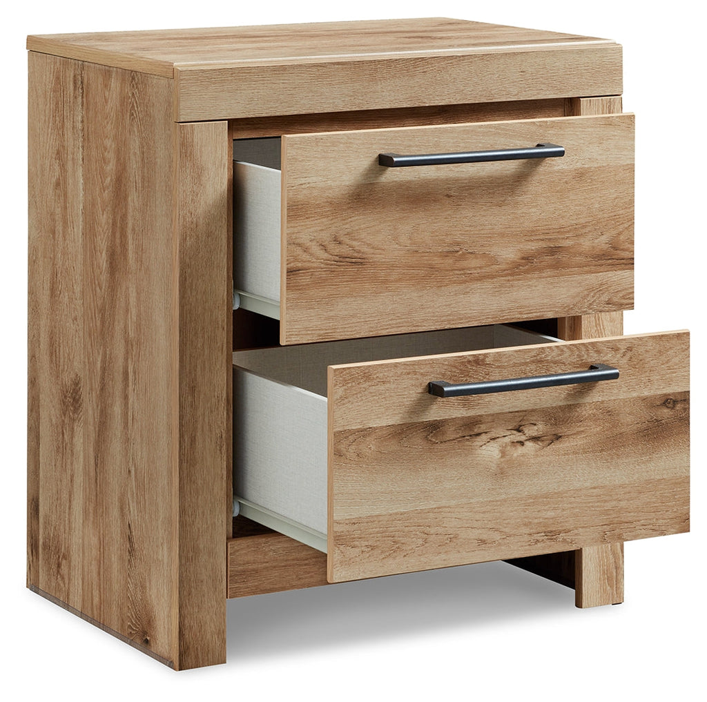 Hyanna Brown King Panel Bedroom Set, Tan