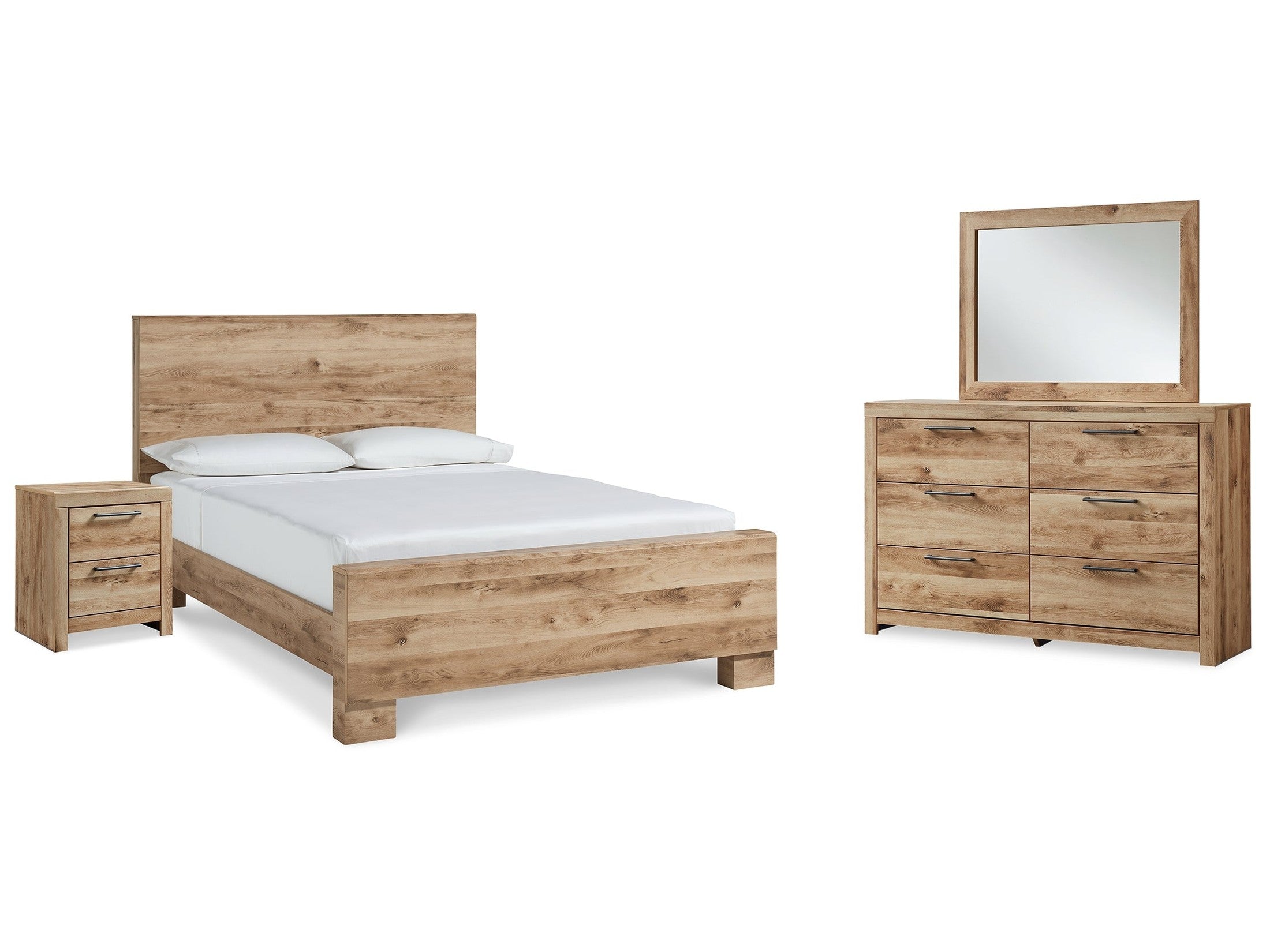 Hyanna Brown King Panel Bedroom Set, Tan