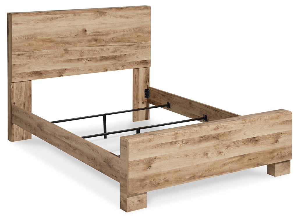 Hyanna Brown King Panel Bedroom Set, Tan